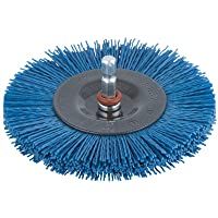 Wolfcraft 2727000 - Cepillo de disco de nylon- vástago 6.35 mm- diámetro de 100 mm- suave- color azul